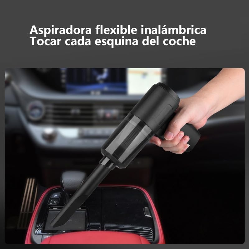 Aspiradora portátil inalámbrica para coche (recargable 30 min)
