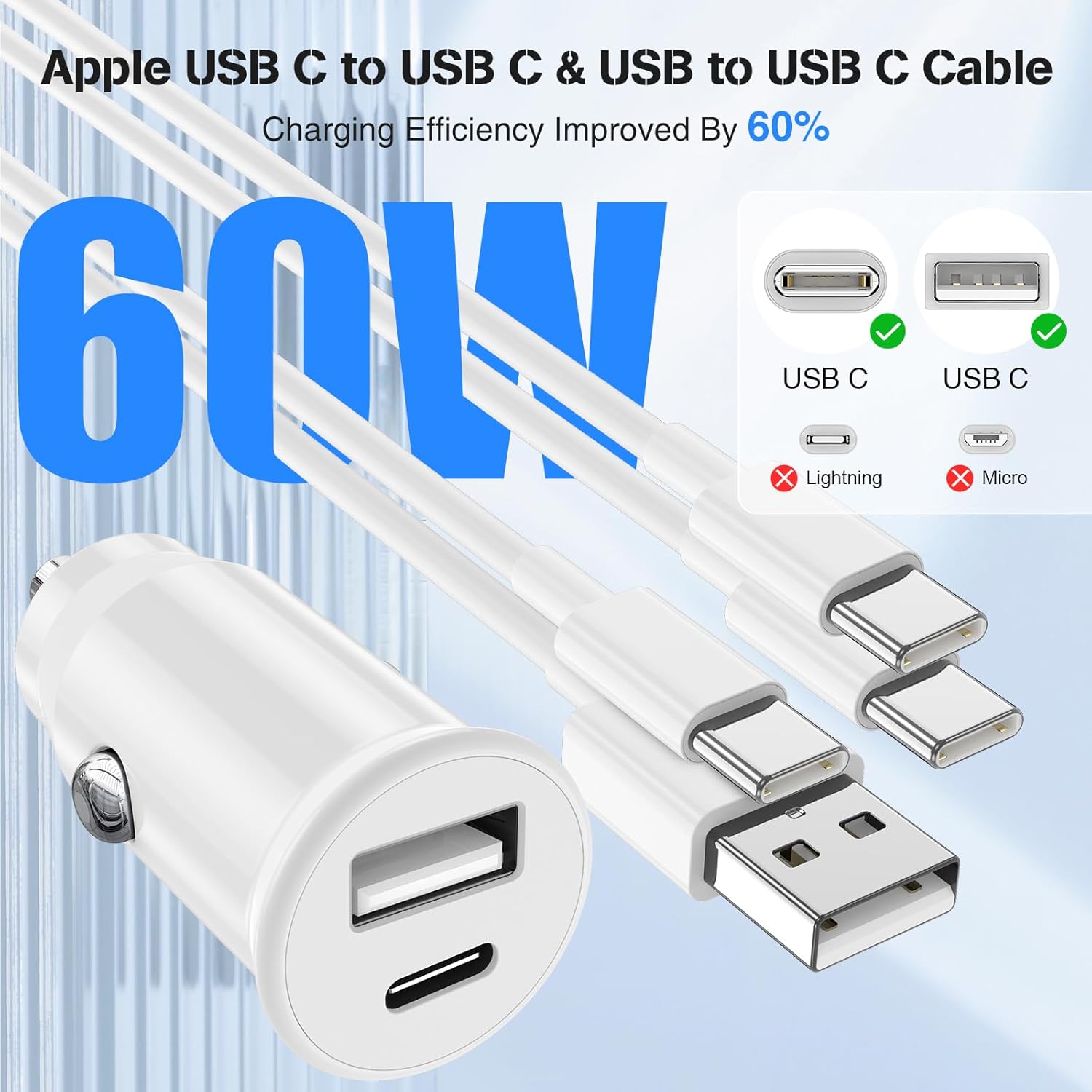 Fast Car Charger Dual USB-C para Choferes de Uber (Carga Rápida 40W)