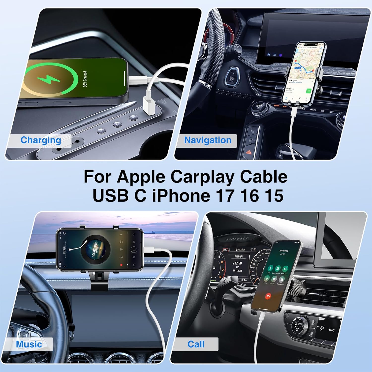 Fast Car Charger Dual USB-C para Choferes de Uber (Carga Rápida 40W)