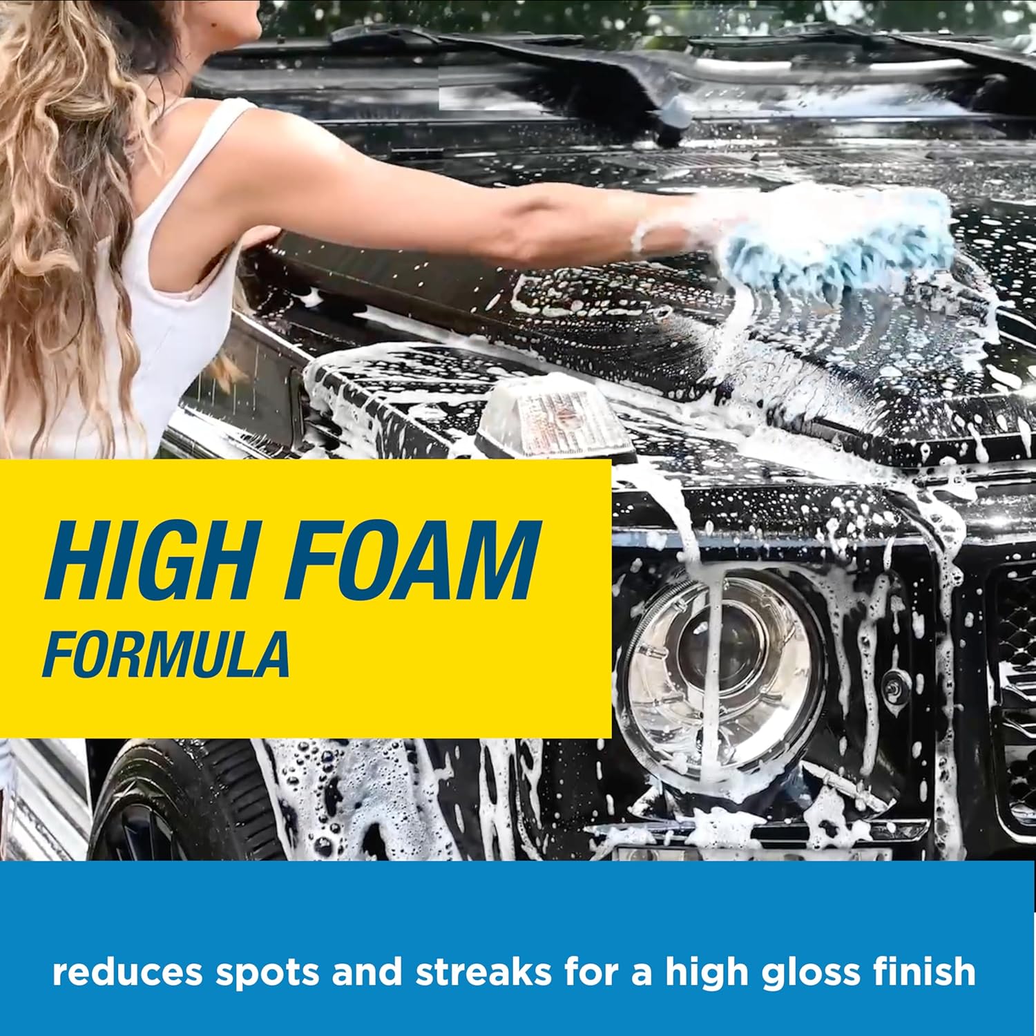 Lavado-coches Rain-X 620191 Foaming - 100 fl oz. Fórmula concentrada y alta espuma para una mayor acción limpia, levantando con seguridad suciedad, mugre y residuos
